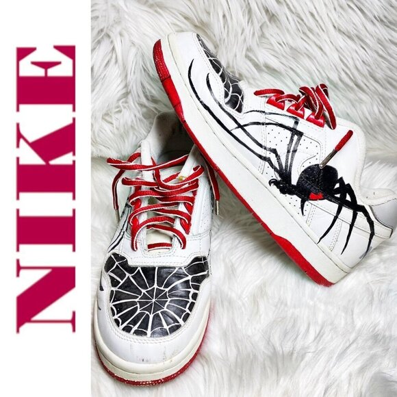 NIKE VINTAGE Y2K CUSTOM DELTA FORCE BLACK WIDOW SPIDER LOW TOP SNEAKER MEN'S 10